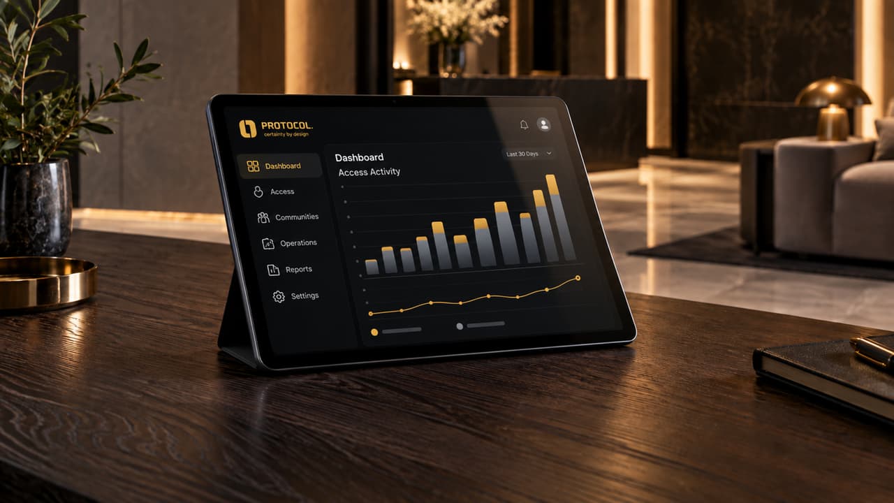 Tablet showing operational insights dashboard